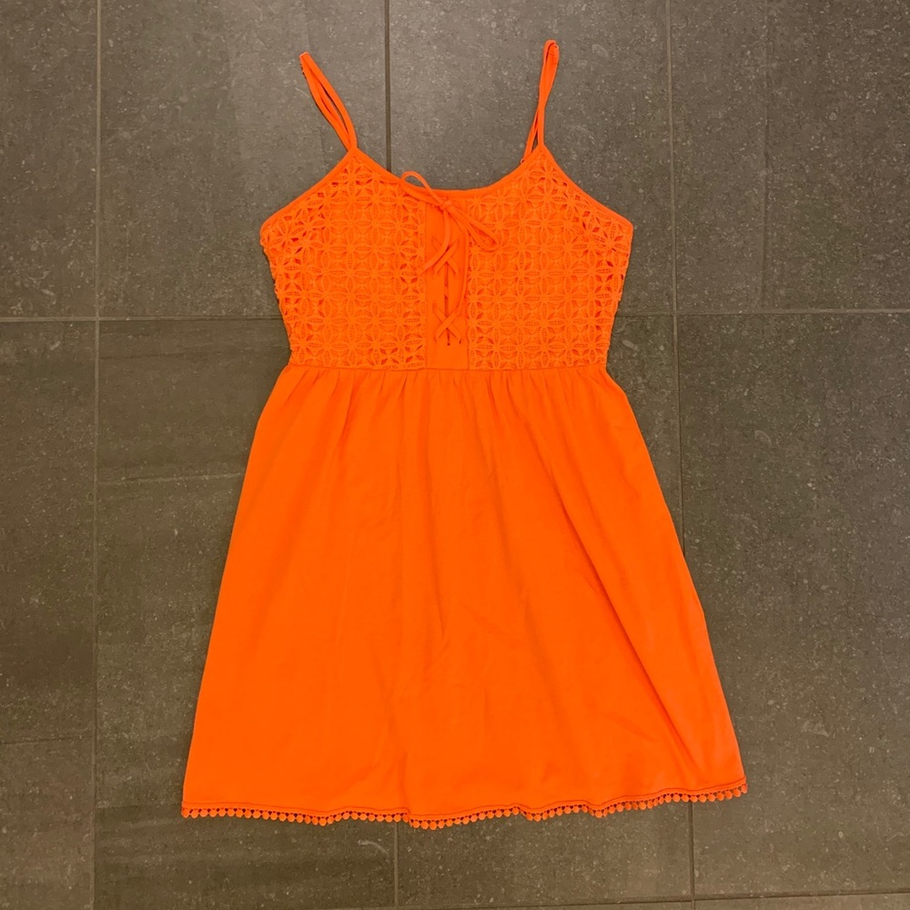 Topshop coral mini dress